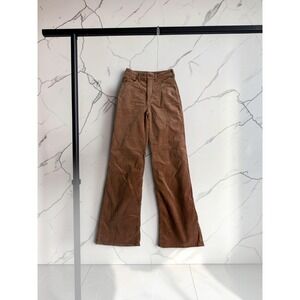 Pilcro Brown Corduroy Wide Leg High Rise Pants Size 27